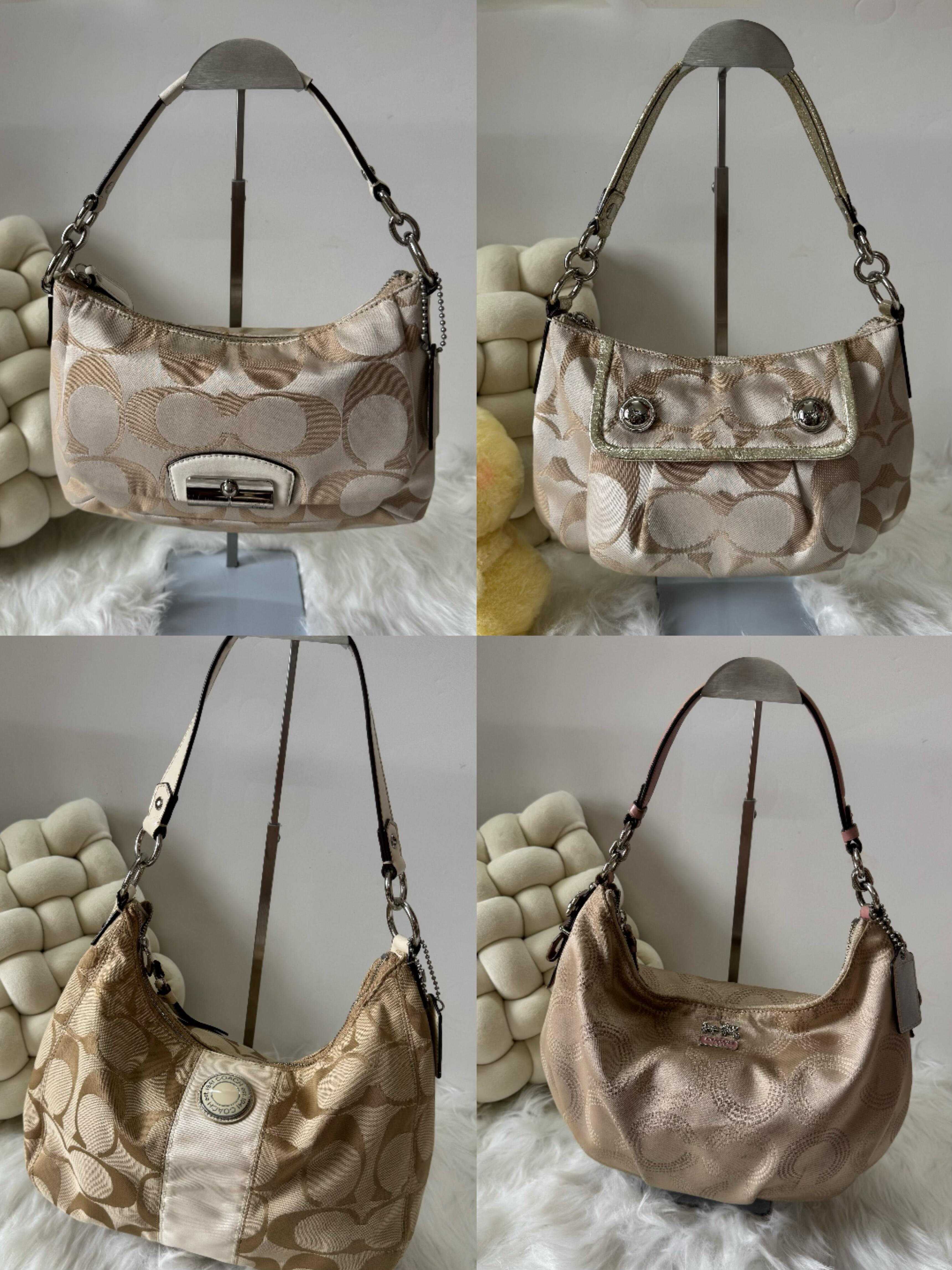 COACH Metallic Signature Hobo Bag