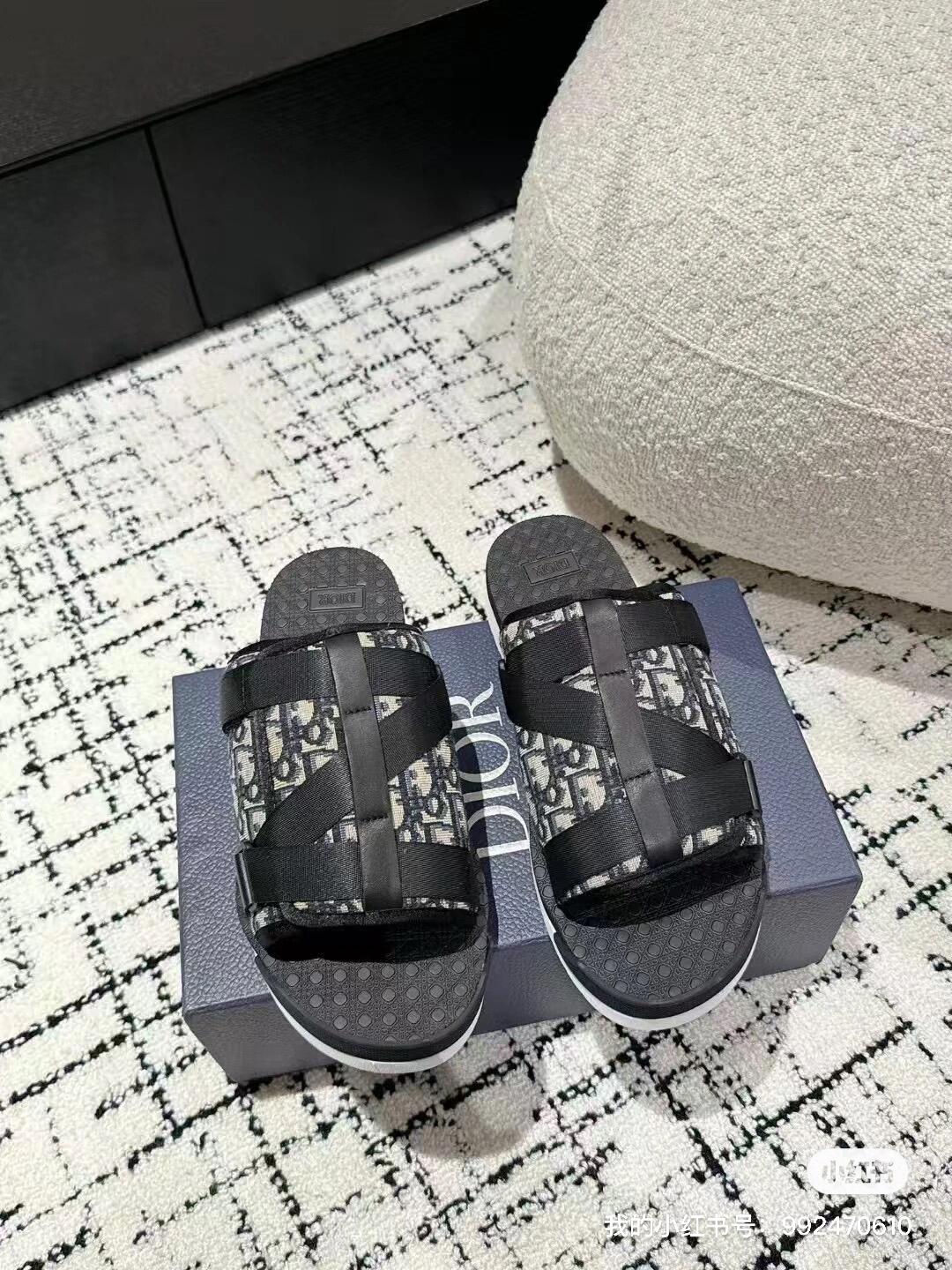 DIOR Oblique Sport Slide Sandals