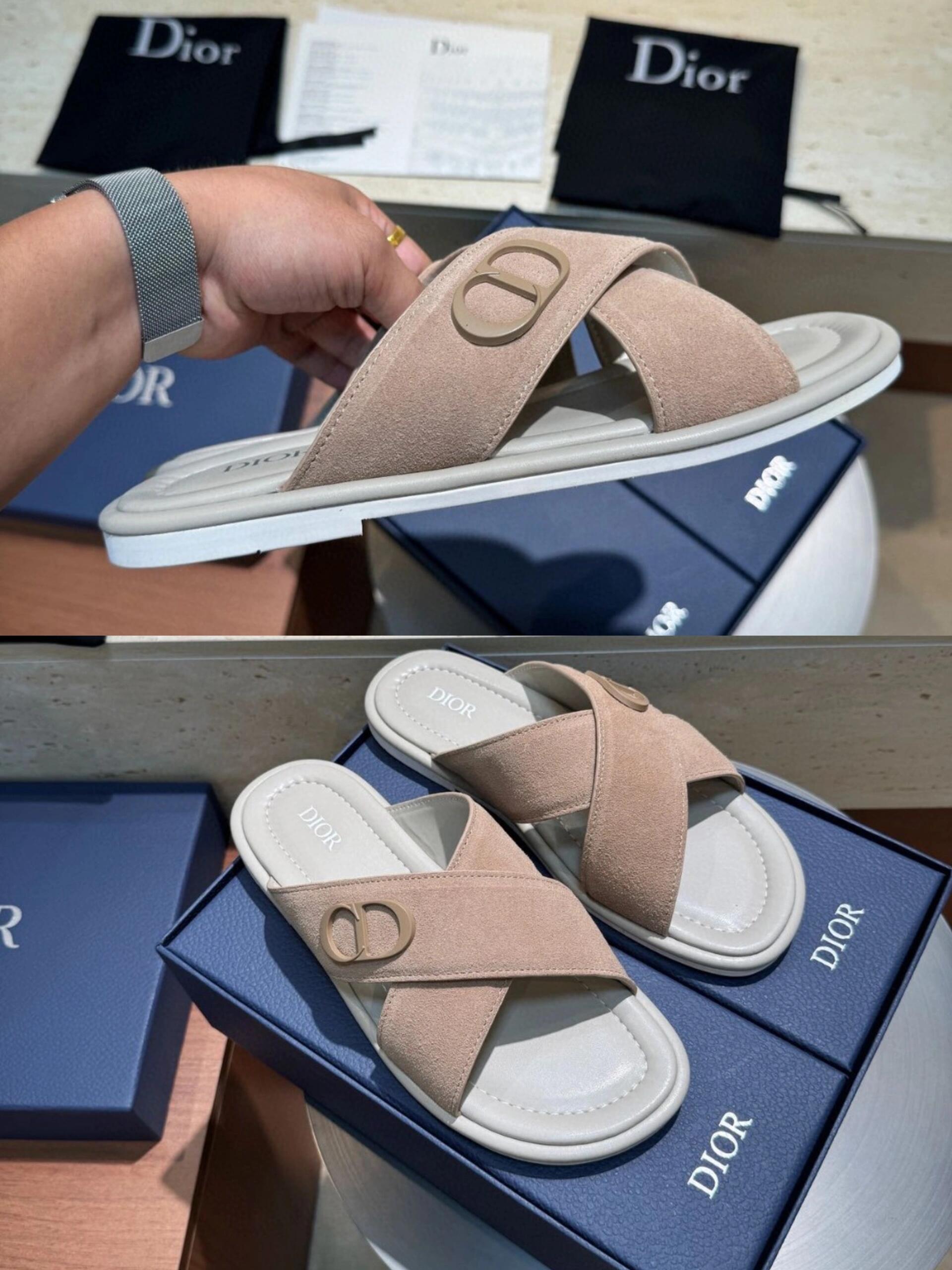 Dior CD Crossover Slide Sandals
