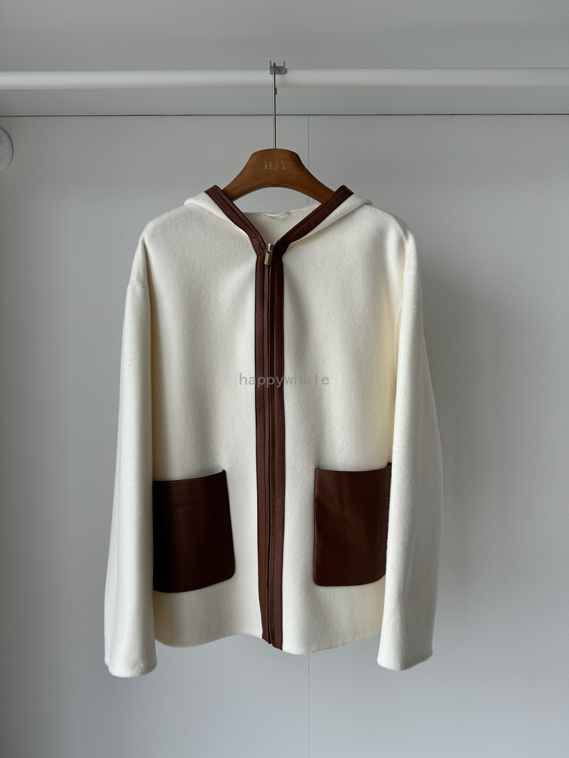Contrast Trim Hooded Jacket