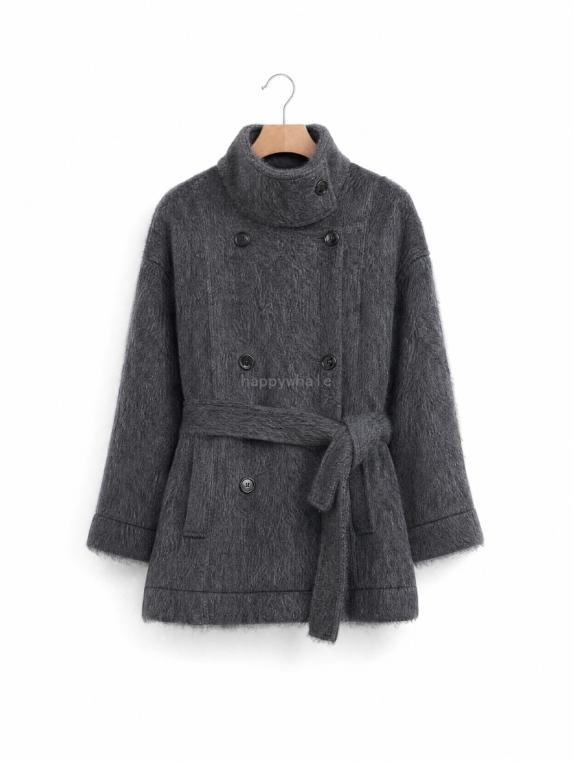 Women's Double-Breasted Belted Coat