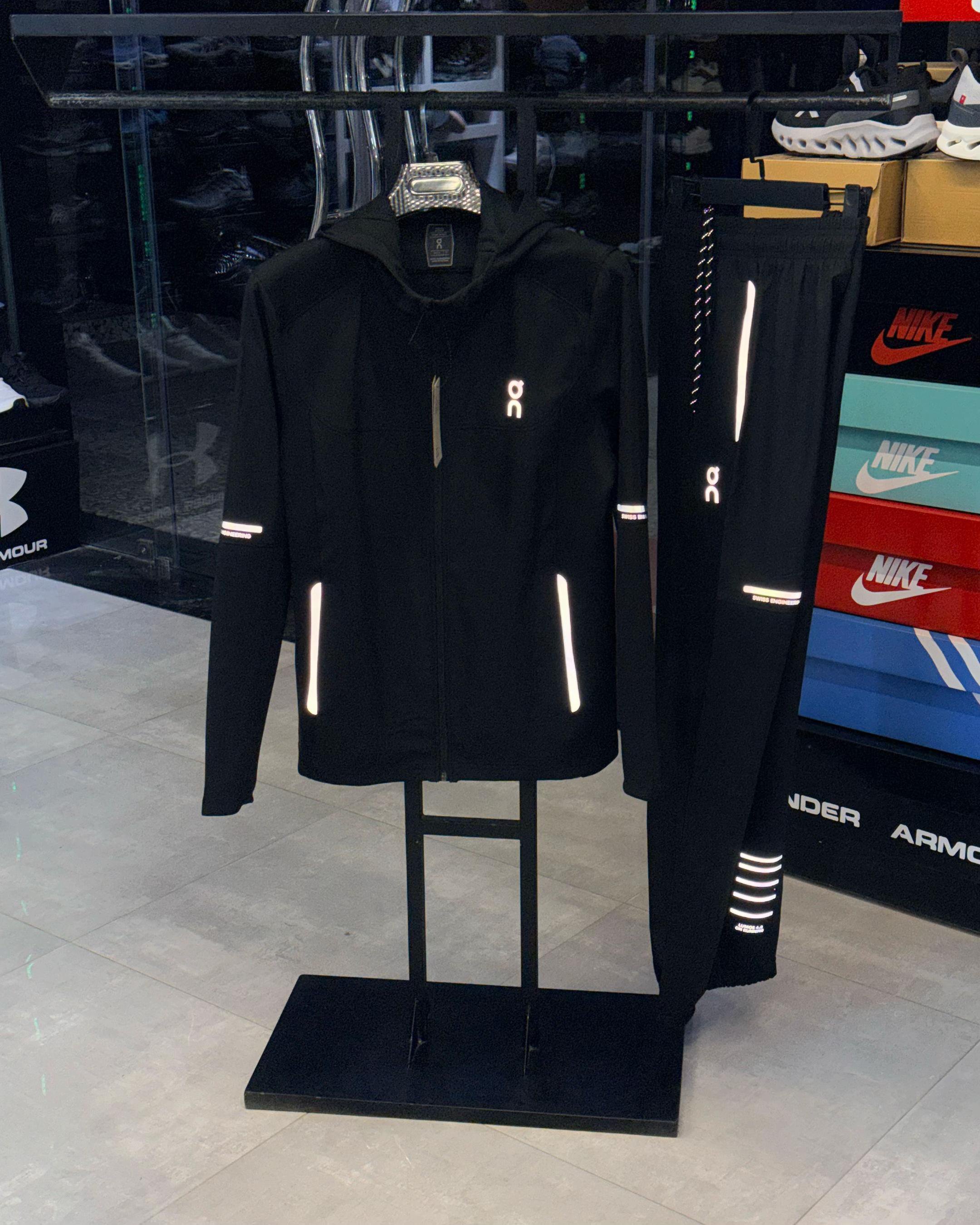 On Black Reflective Track Pants