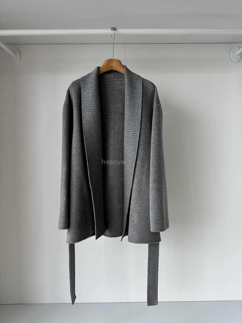 Belted Shawl Collar Cardigan