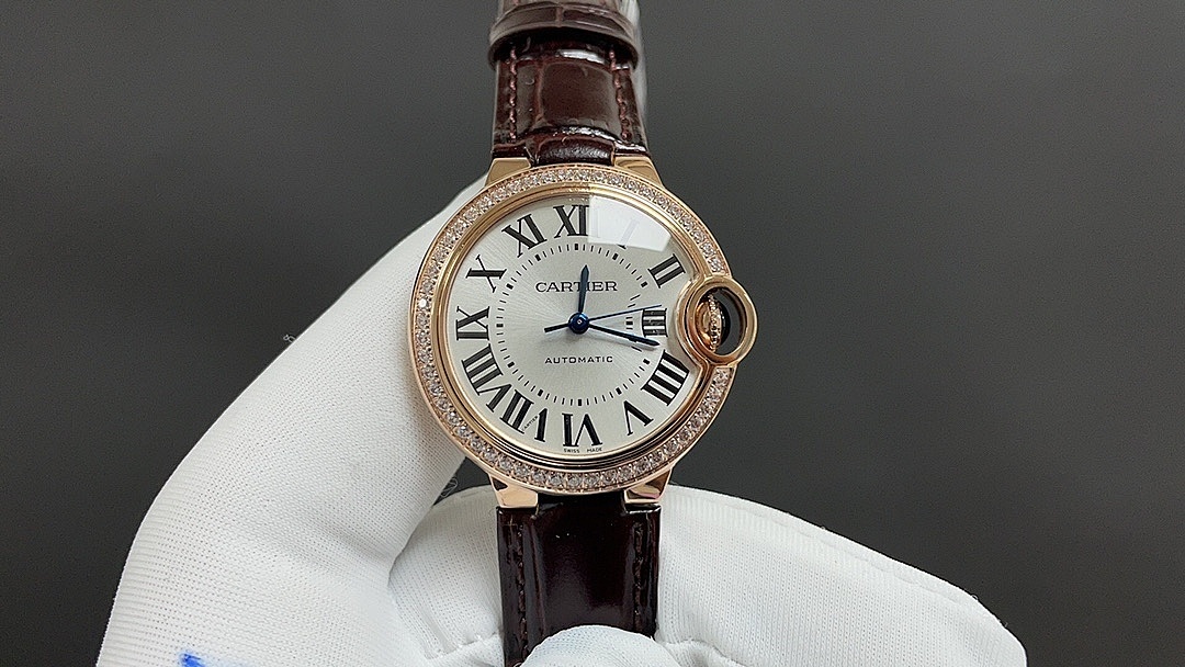 Cartier Automatic Leather Strap Watch