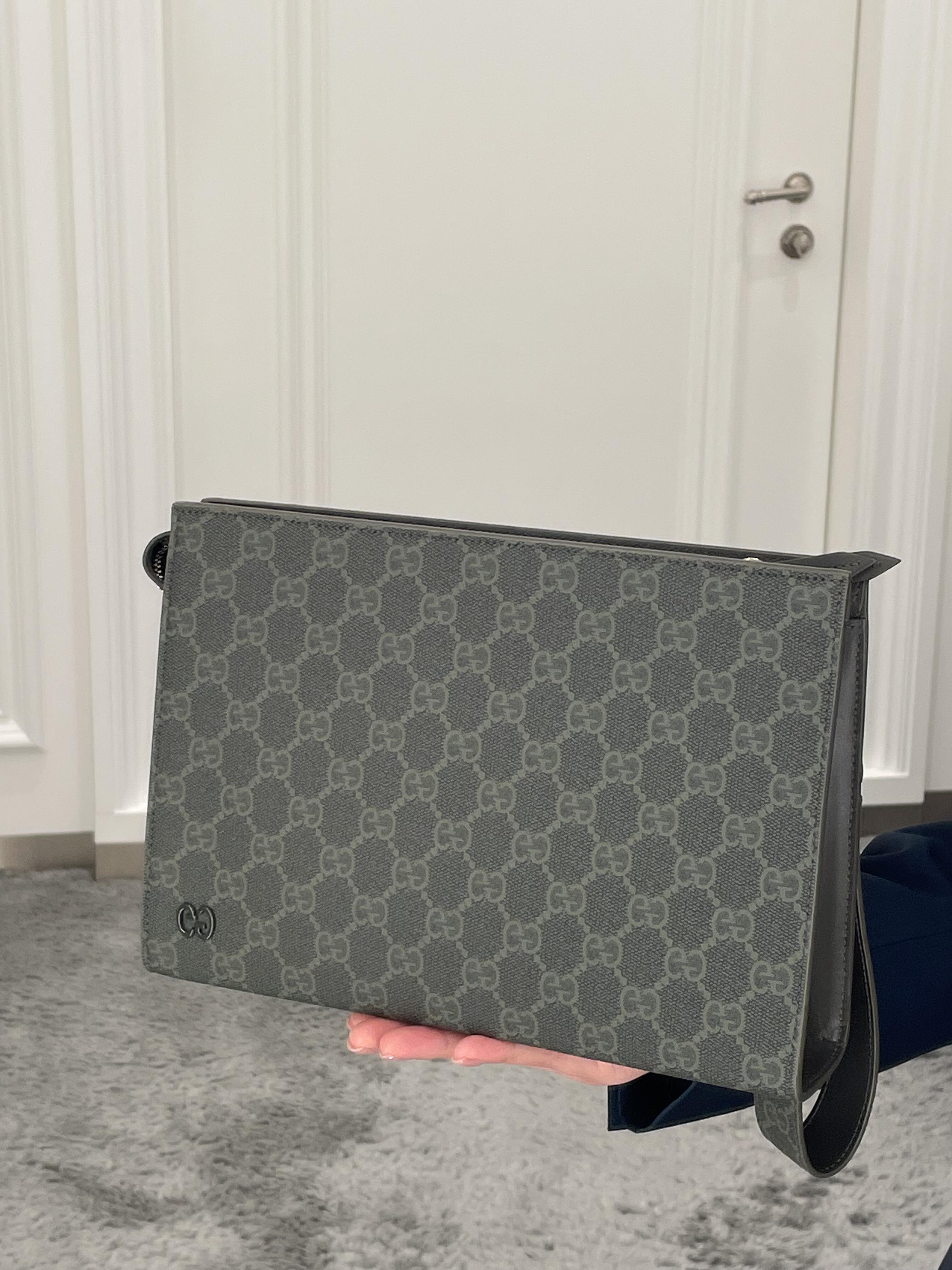 Gucci GG Monogram Wristlet Clutch