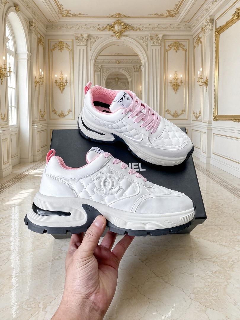 Chanel Quilted Platform Sneakers