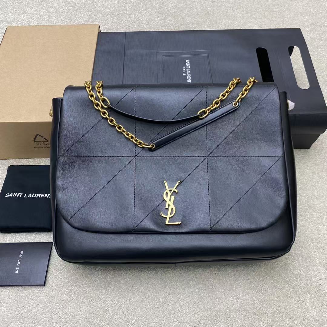 Saint Laurent Black Quilted Shoulder Bag