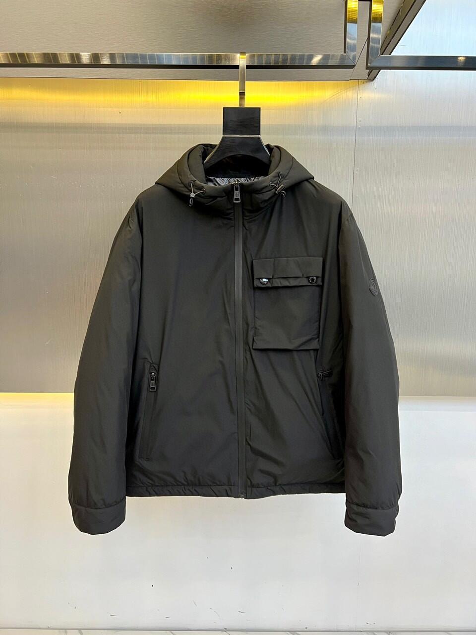Style 732 Black Hooded Down Jacket