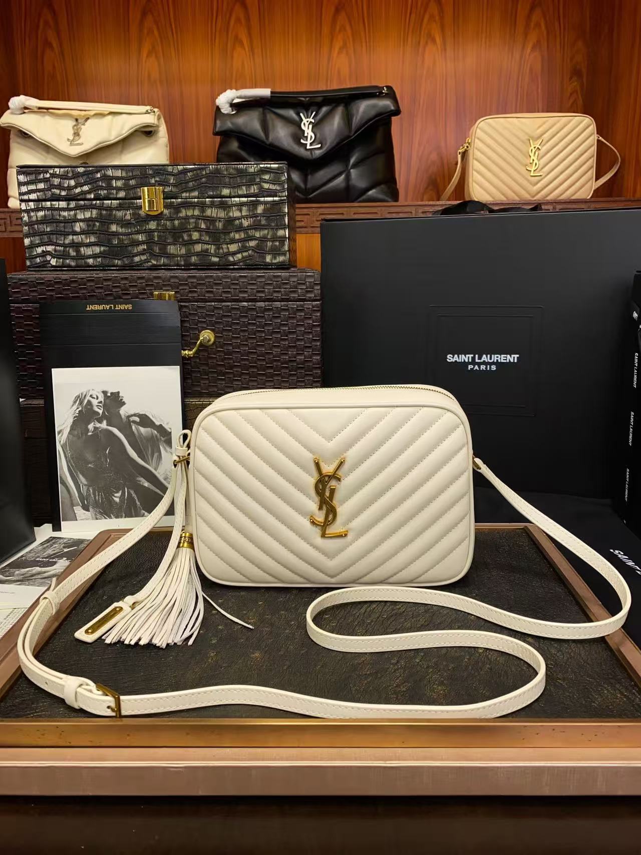 Chevron Quilted Camera Crossbody Bag