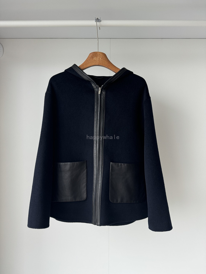 Black Hooded Zip Jacket