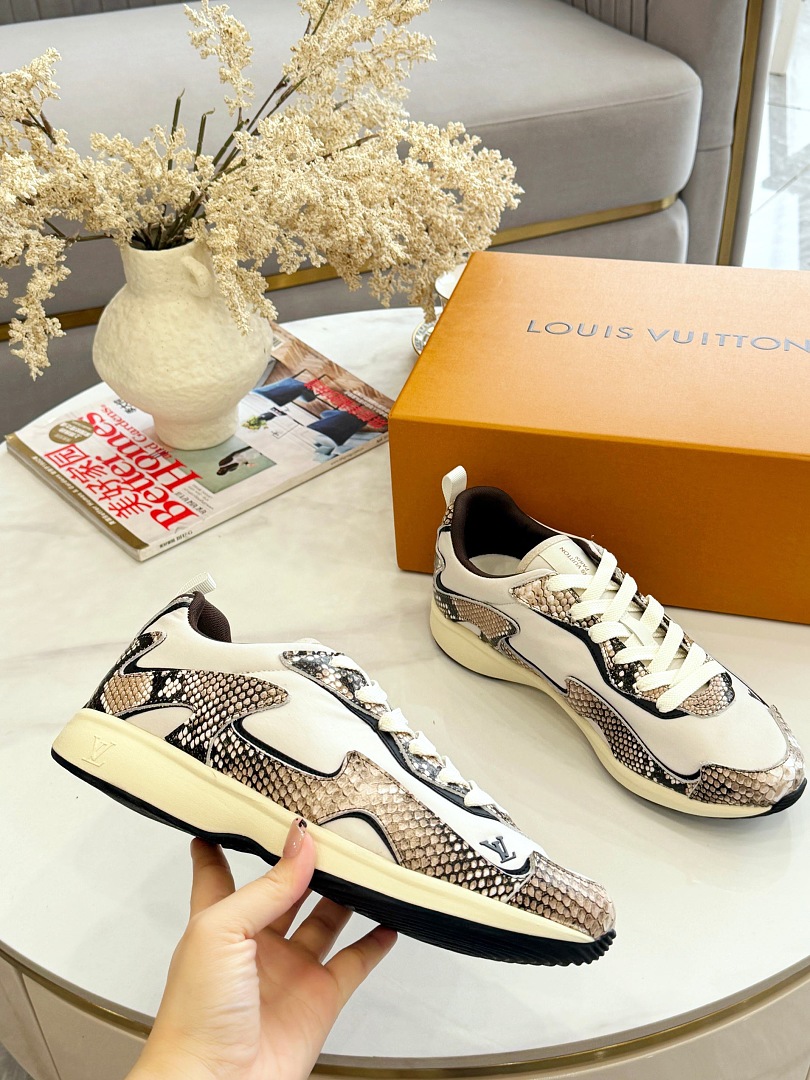 Louis Vuitton Snakeskin Panel Sneakers