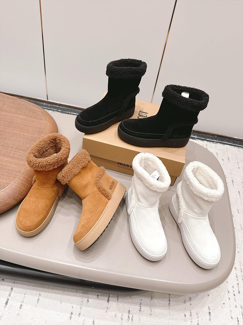 Faux Suede Fur-Lined Winter Boots