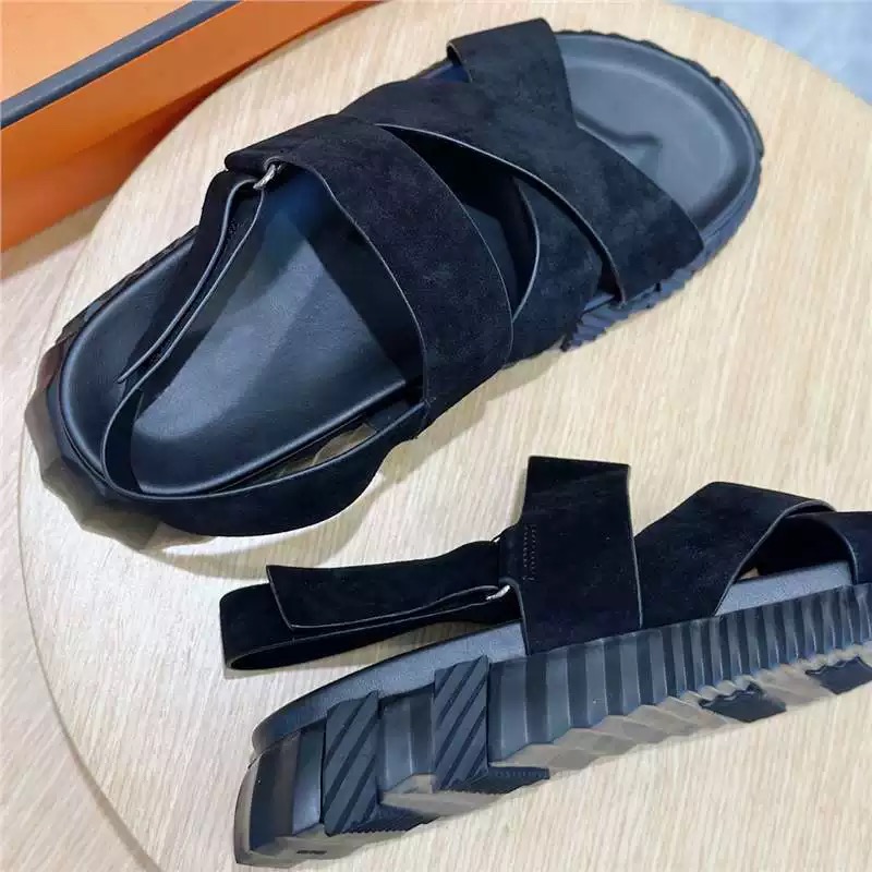 Black Suede Cross-Strap Slingback Sandals