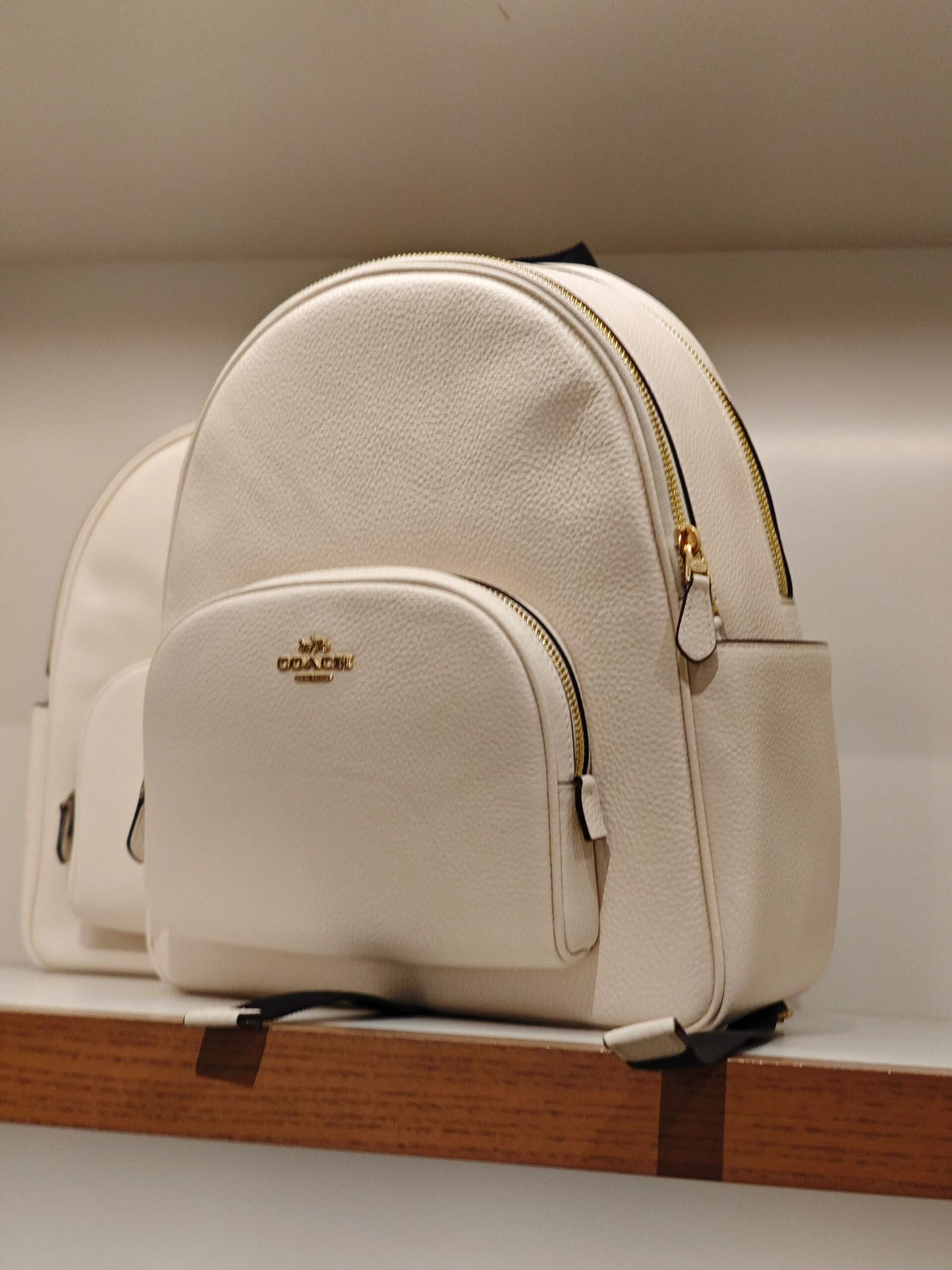 Coach Pebbled Backpack - White