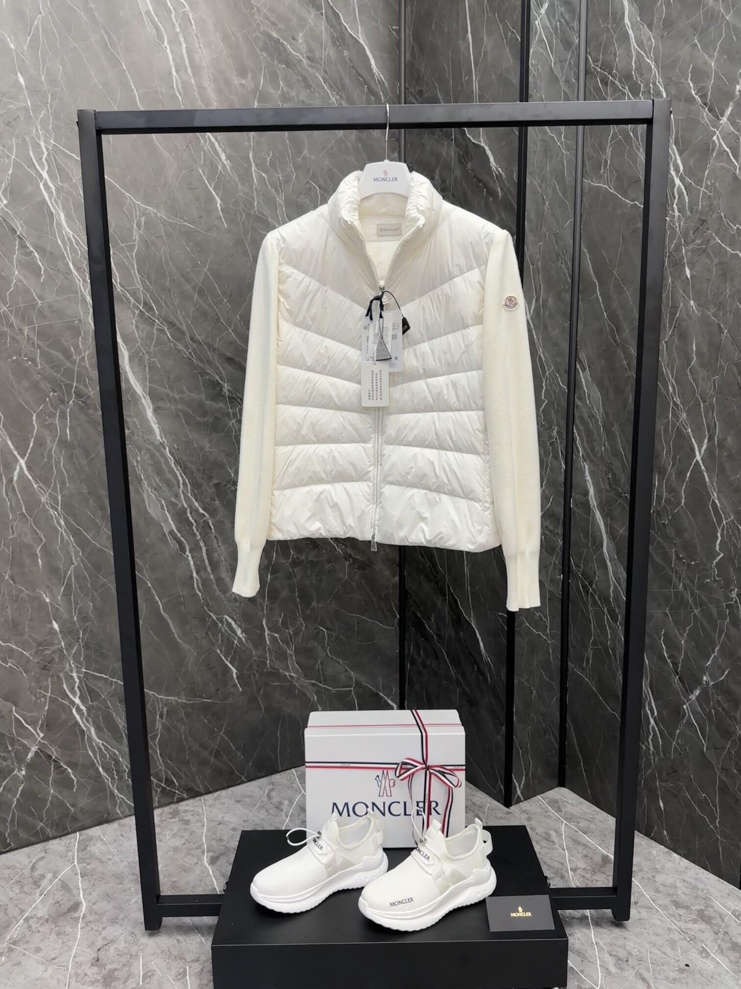 MONCLER Chevron Hybrid Puffer Jacket