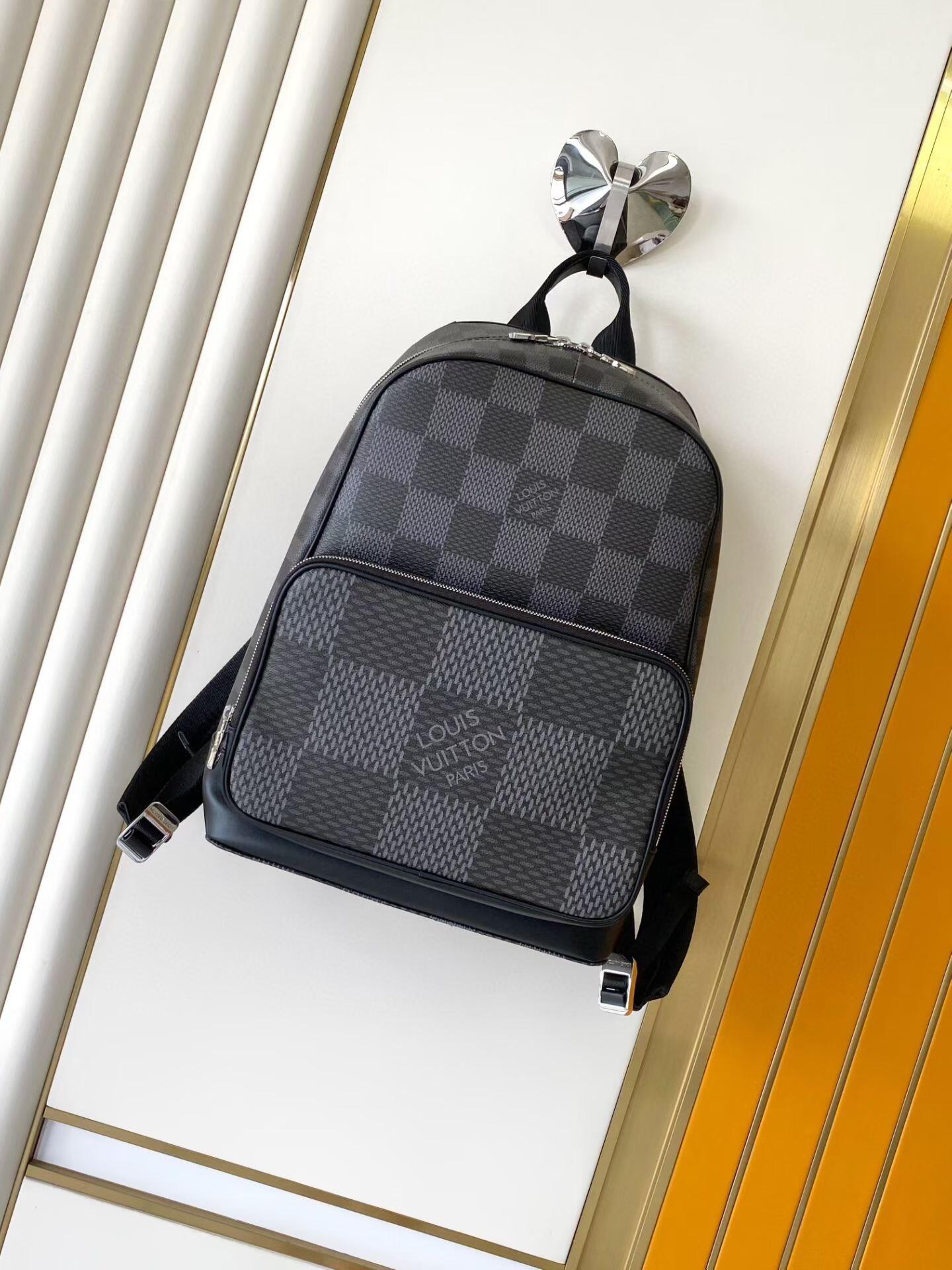 Louis Vuitton Black Checkered Backpack