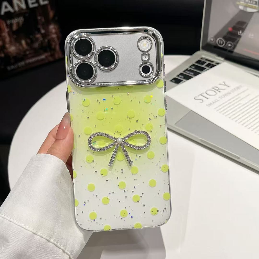 Rhinestone Bow Polka Dot Phone Case