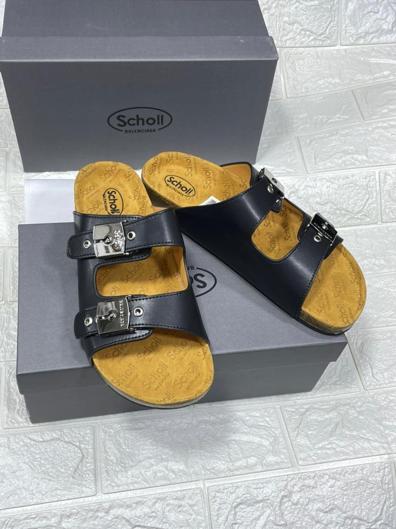 Scholl Double-Buckle Footbed Sandals