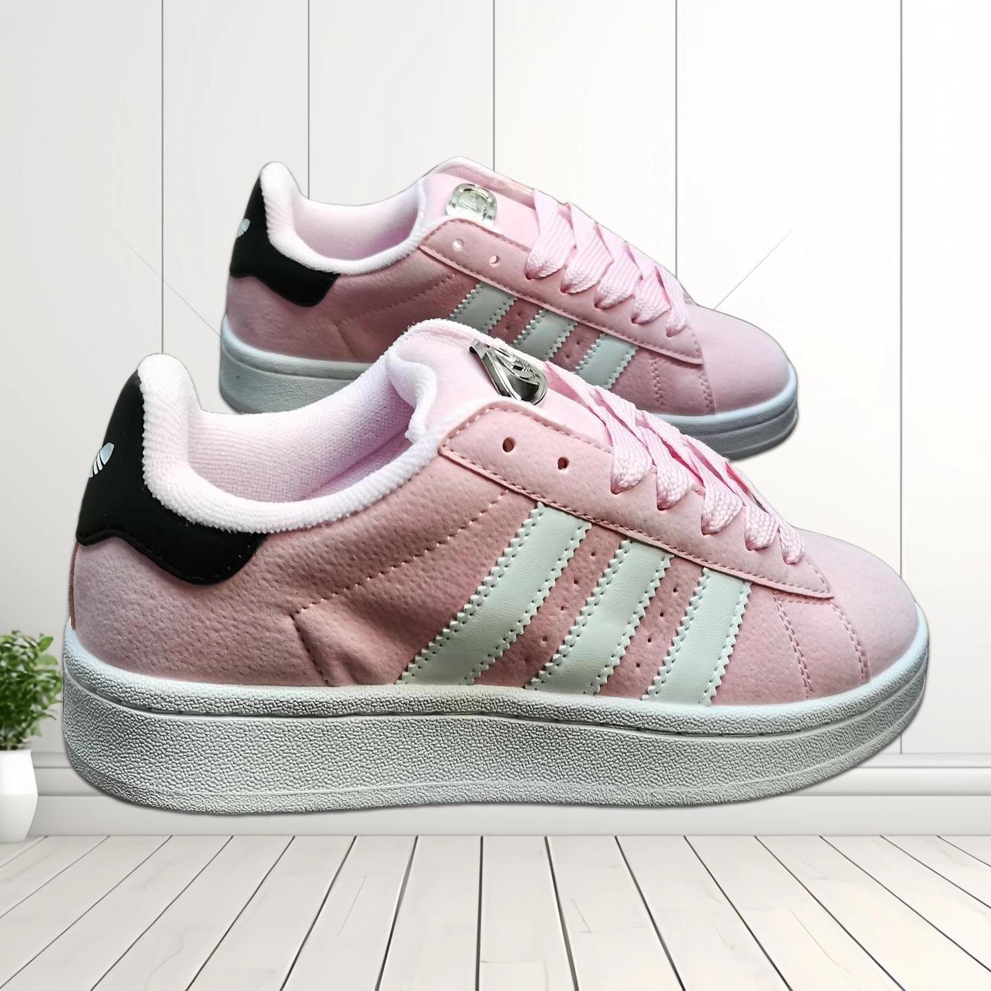 Pink Platform Low-Top Sneakers