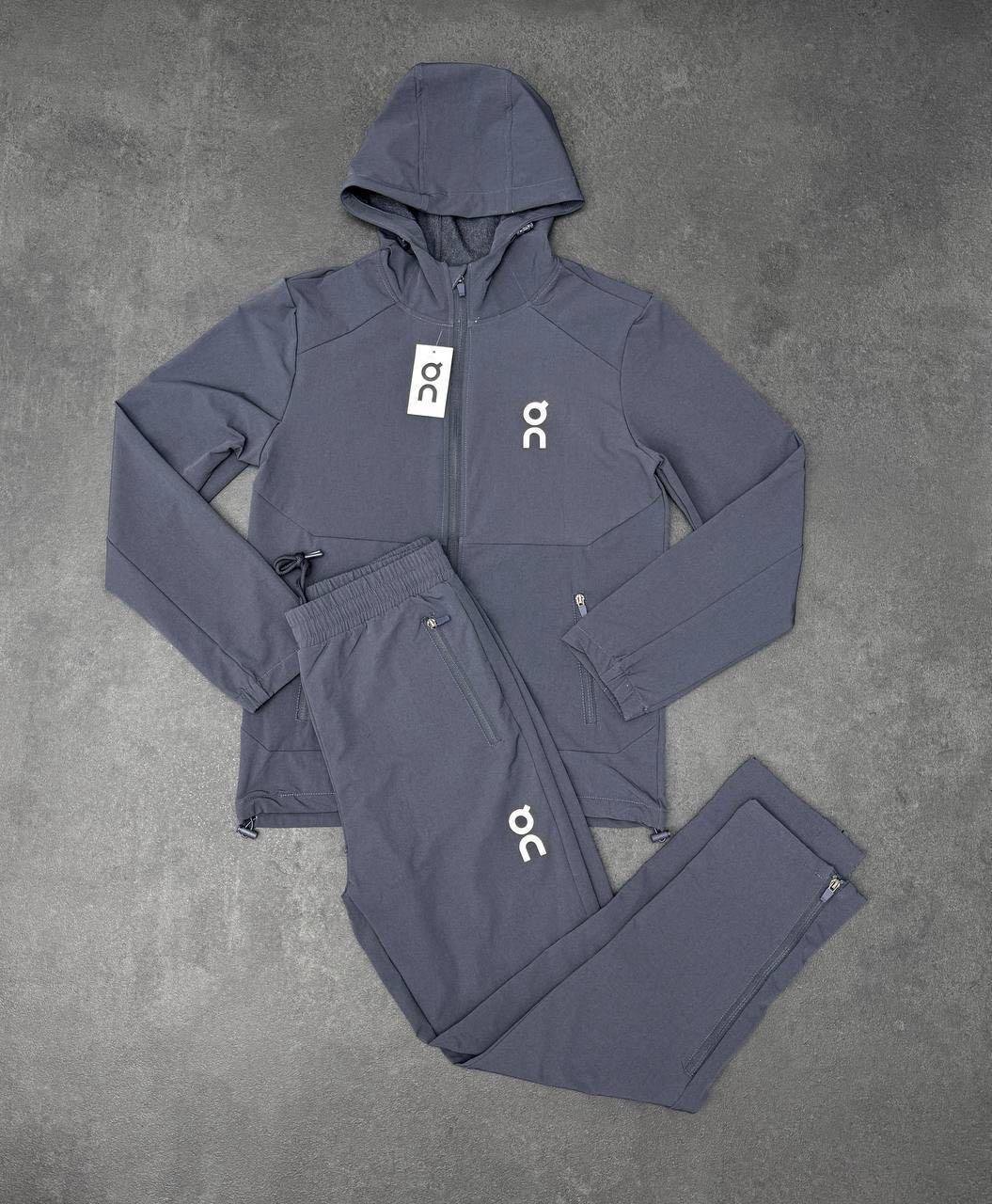 On Gray Hooded Tracksuit