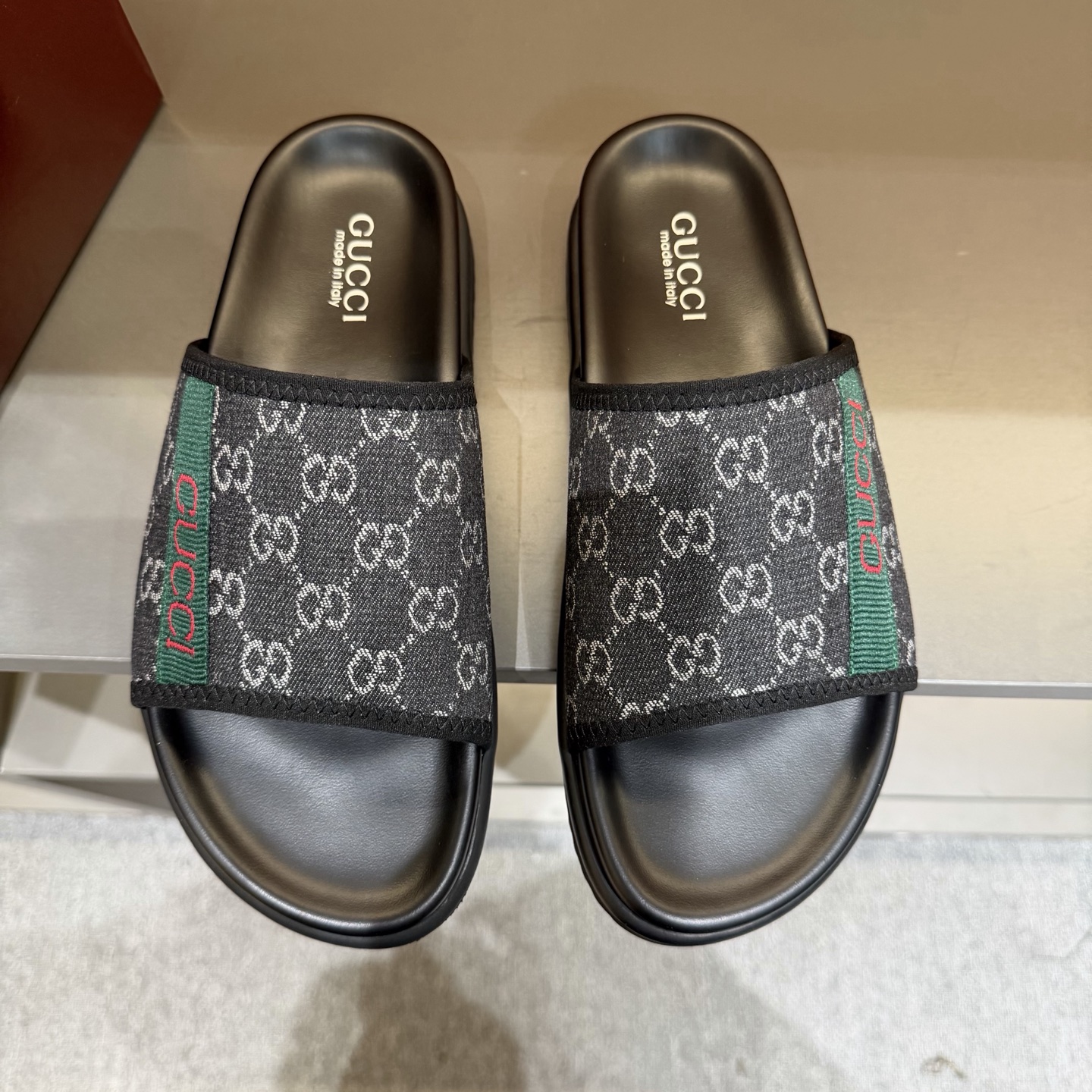 Gucci GG Fabric Slide Sandals