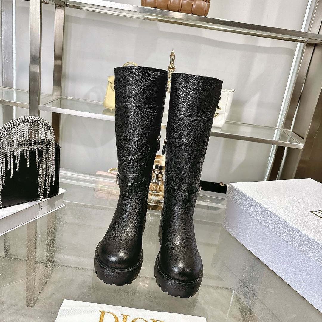 Black Knee-High Platform Boots