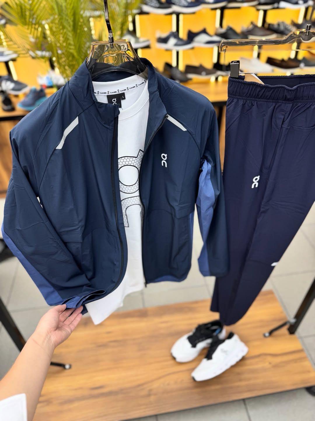 On Navy Athletic Jacket and Pants Set