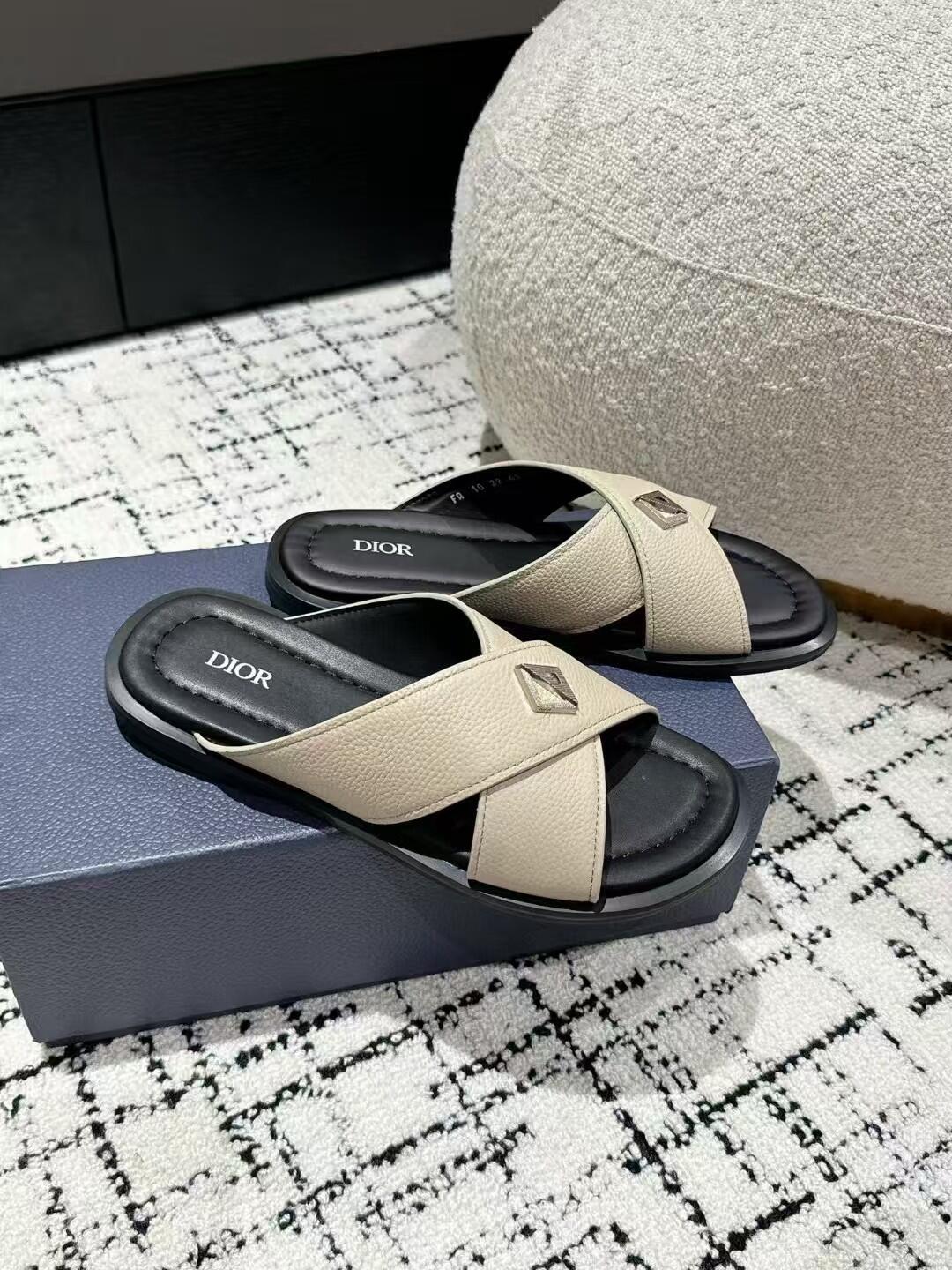 Dior Cross-Strap Slide Sandals