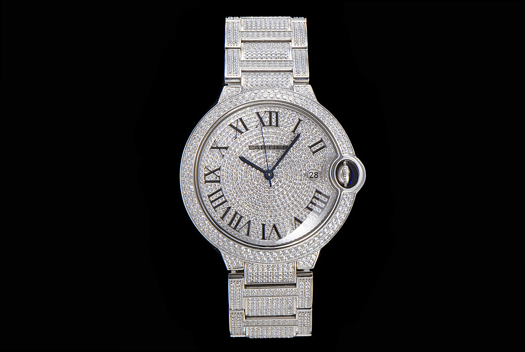 Silver Crystal-Set Wristwatch