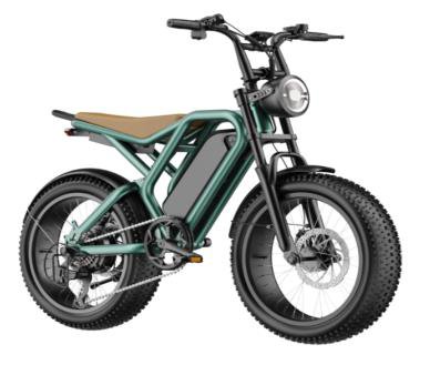 Green Fat-Tire Electric Bike