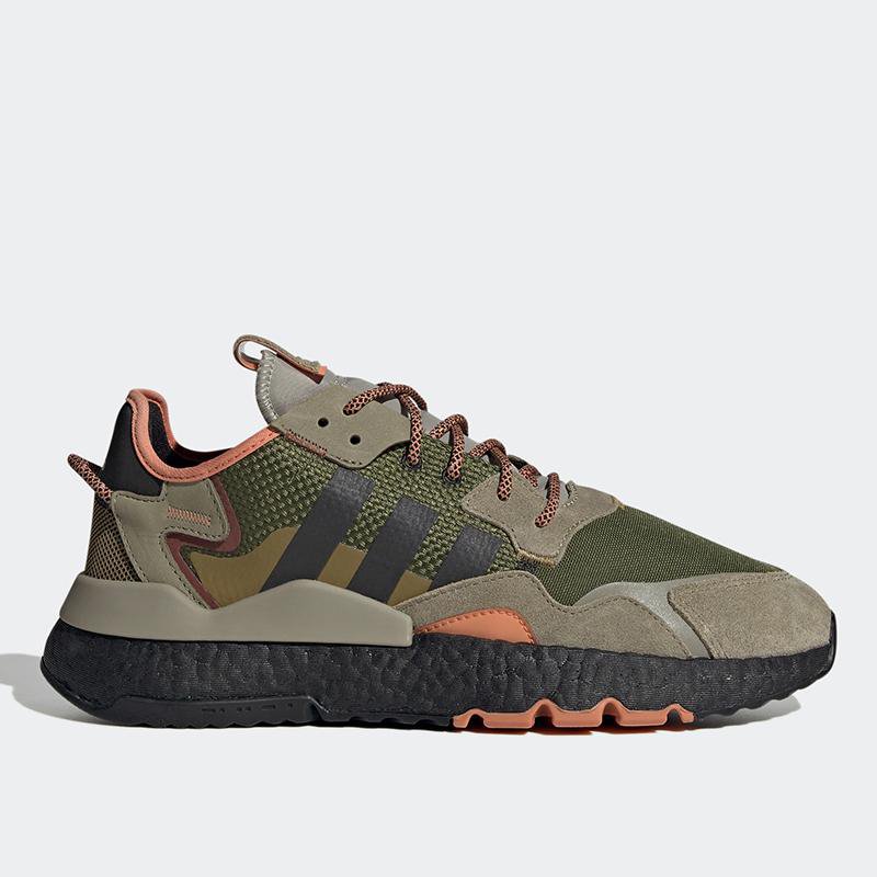 Olive Mixed-Material Trail Sneakers
