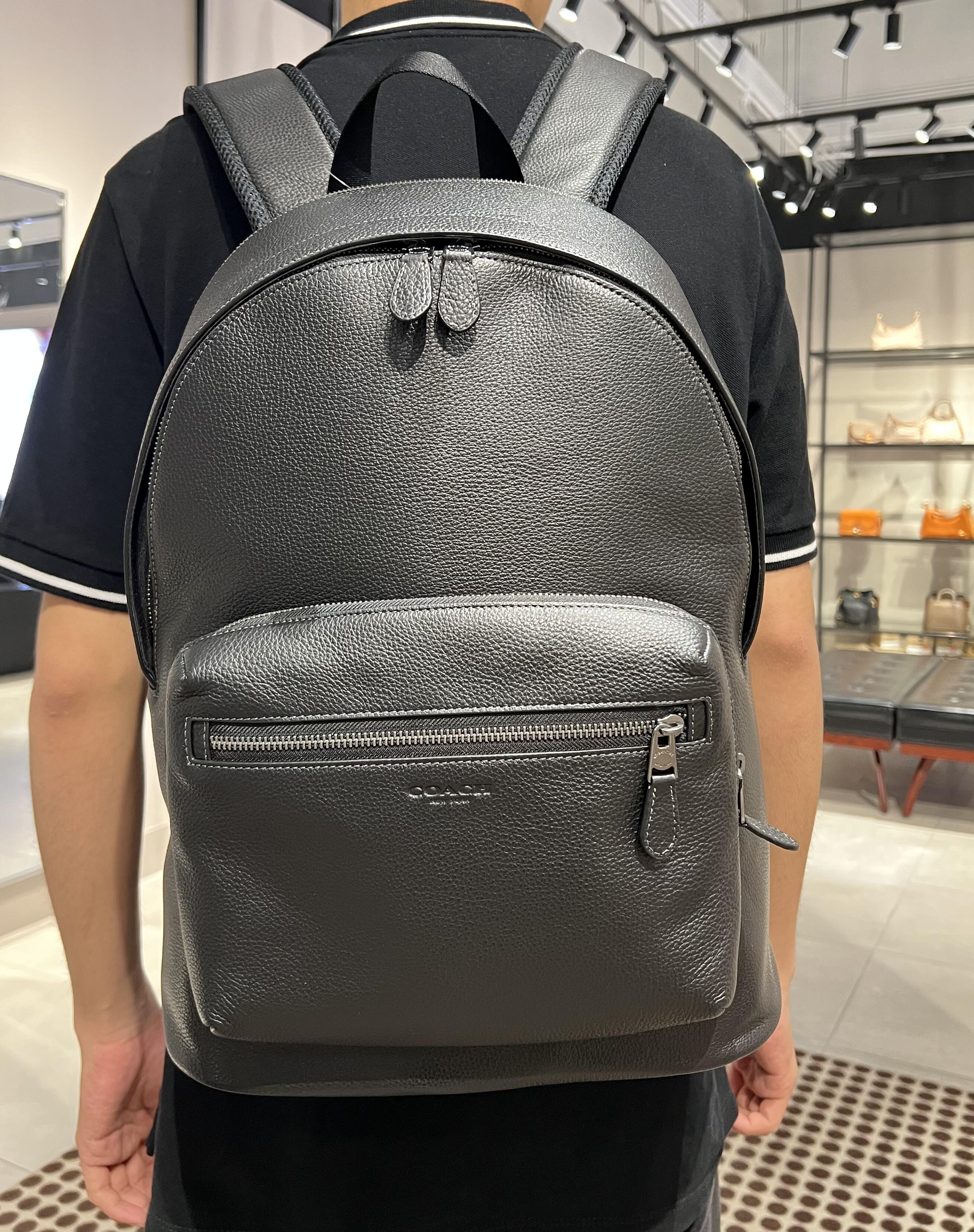 Black Pebbled Backpack