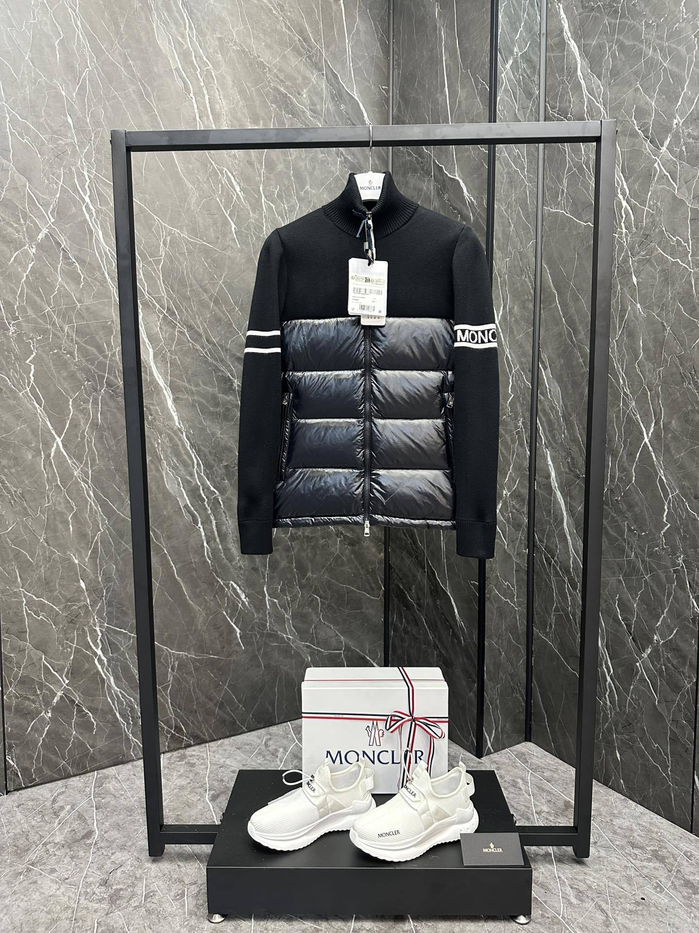 MONCLER Glossy Hybrid Puffer Jacket