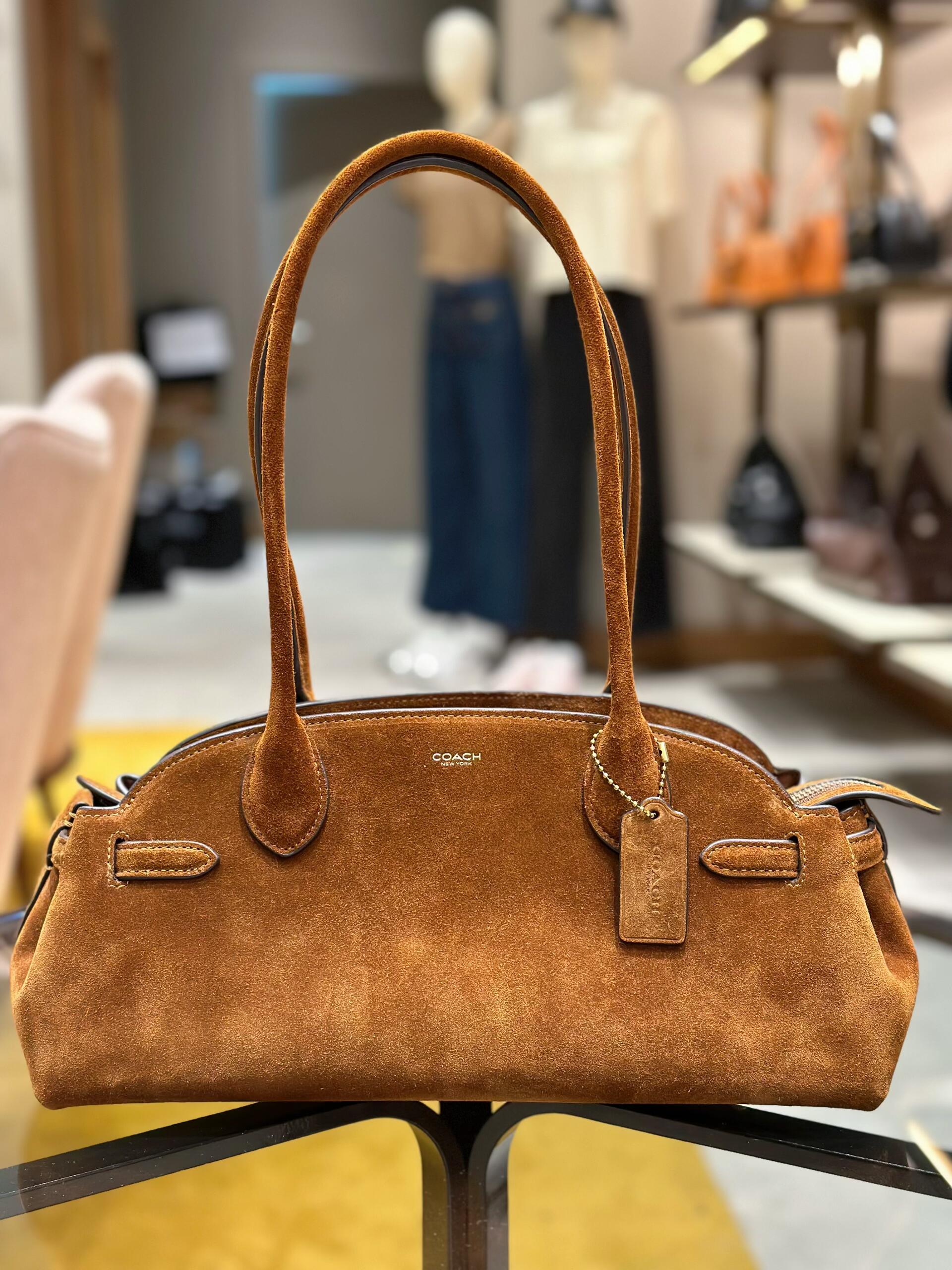 COACH Brown Suede Satchel Bag
