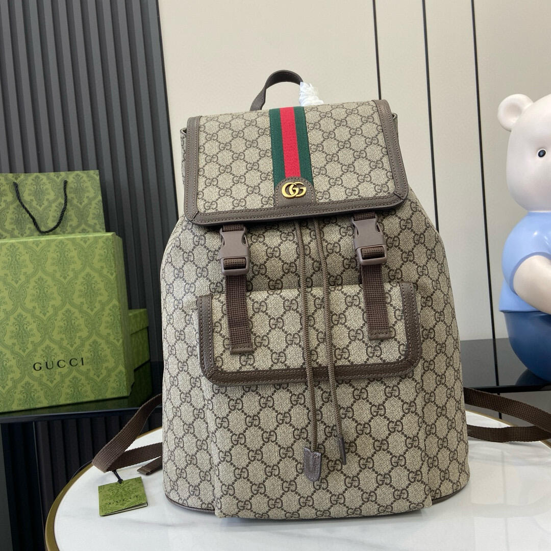 Gucci Ophidia GG Monogram Drawstring Backpack