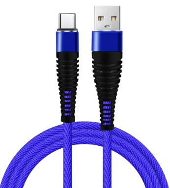 F139 Round-Head Braided USB to USB-C Cable