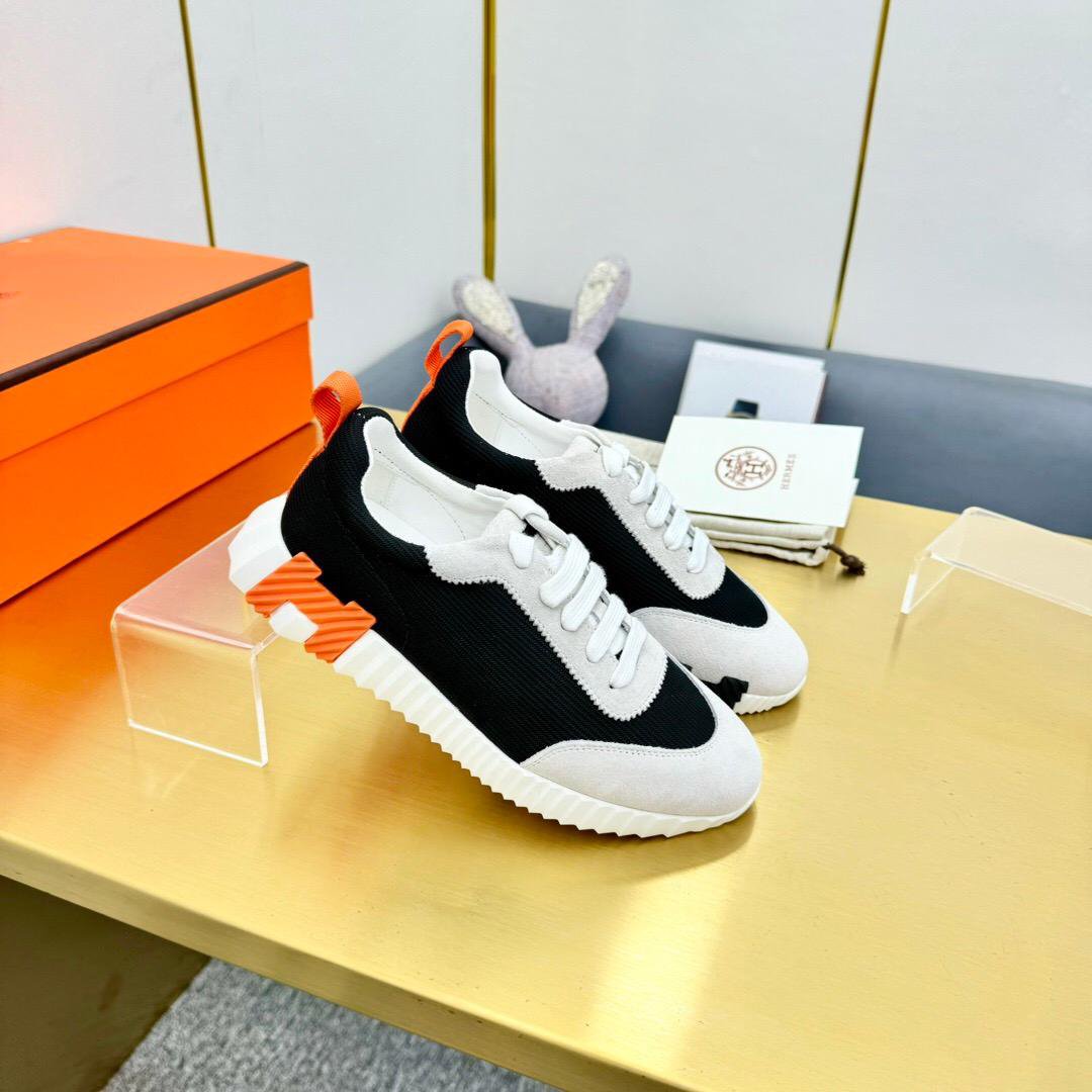 Black and White Low-Top Sneakers