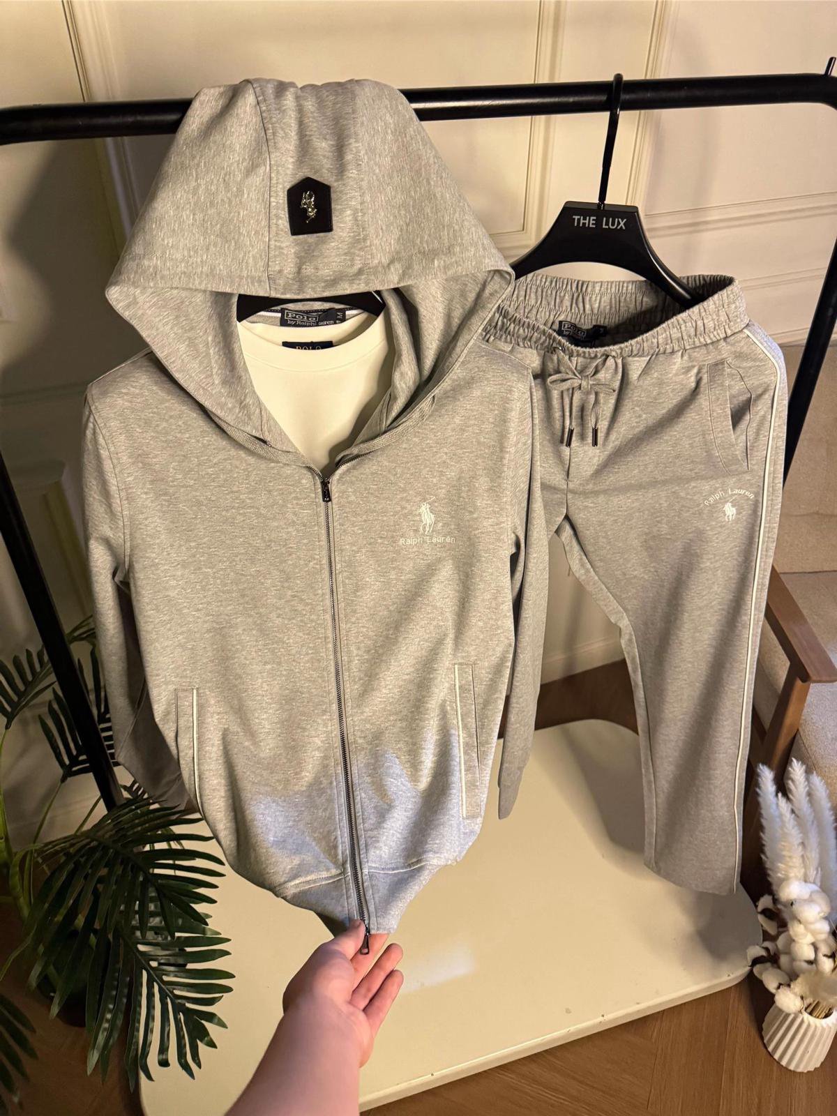 Polo Ralph Lauren Gray Hooded Tracksuit