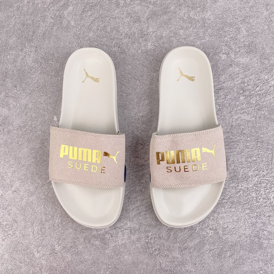 PUMA Suede Beige Slide Sandals