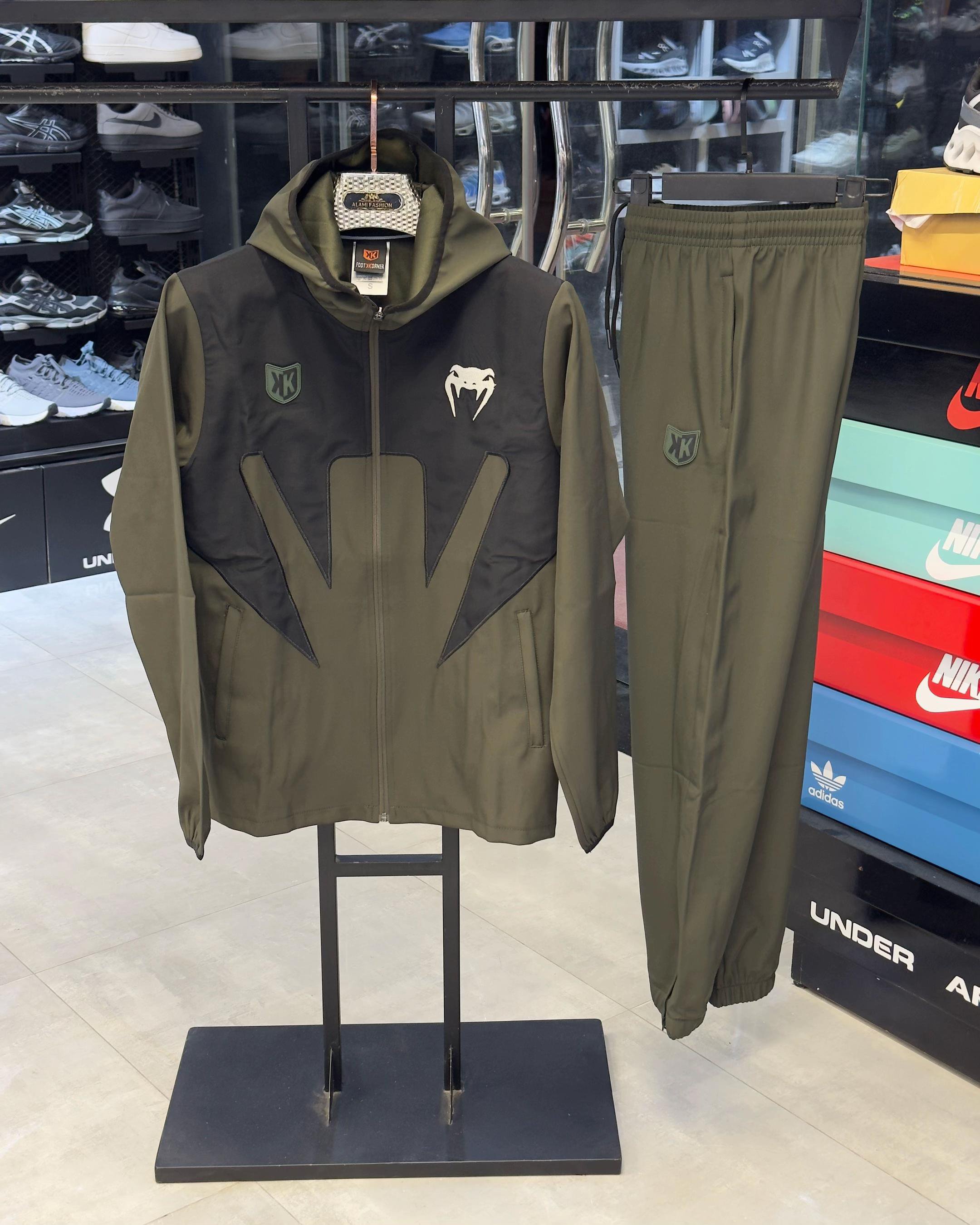 Venum Olive Hooded Tracksuit