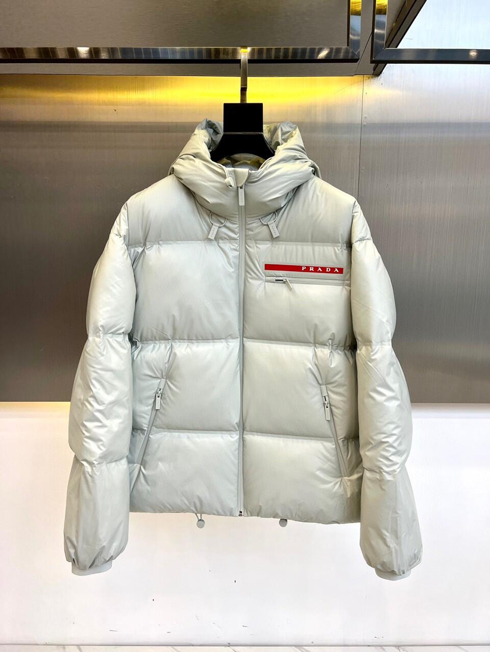 White Hooded Down Jacket