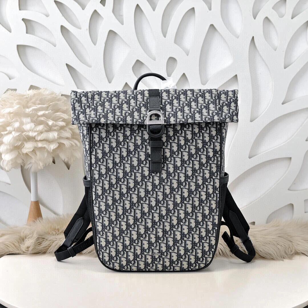 Dior Oblique Roll-Top Backpack