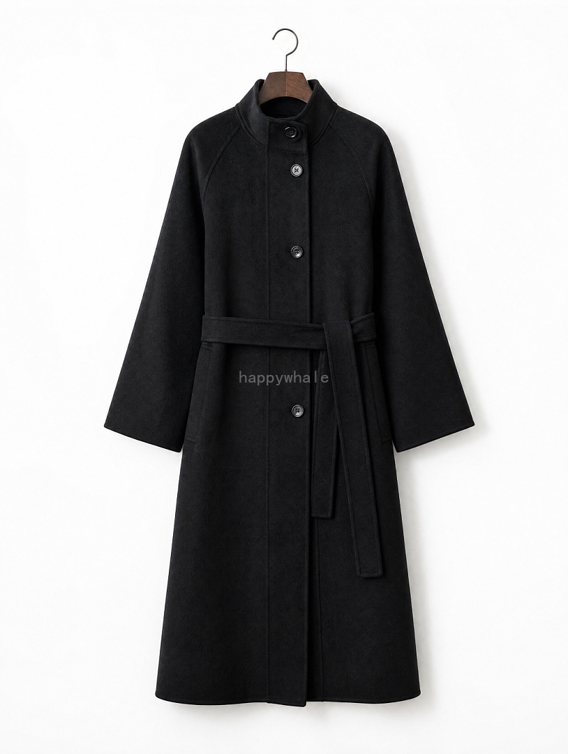 Black Belted Long Coat