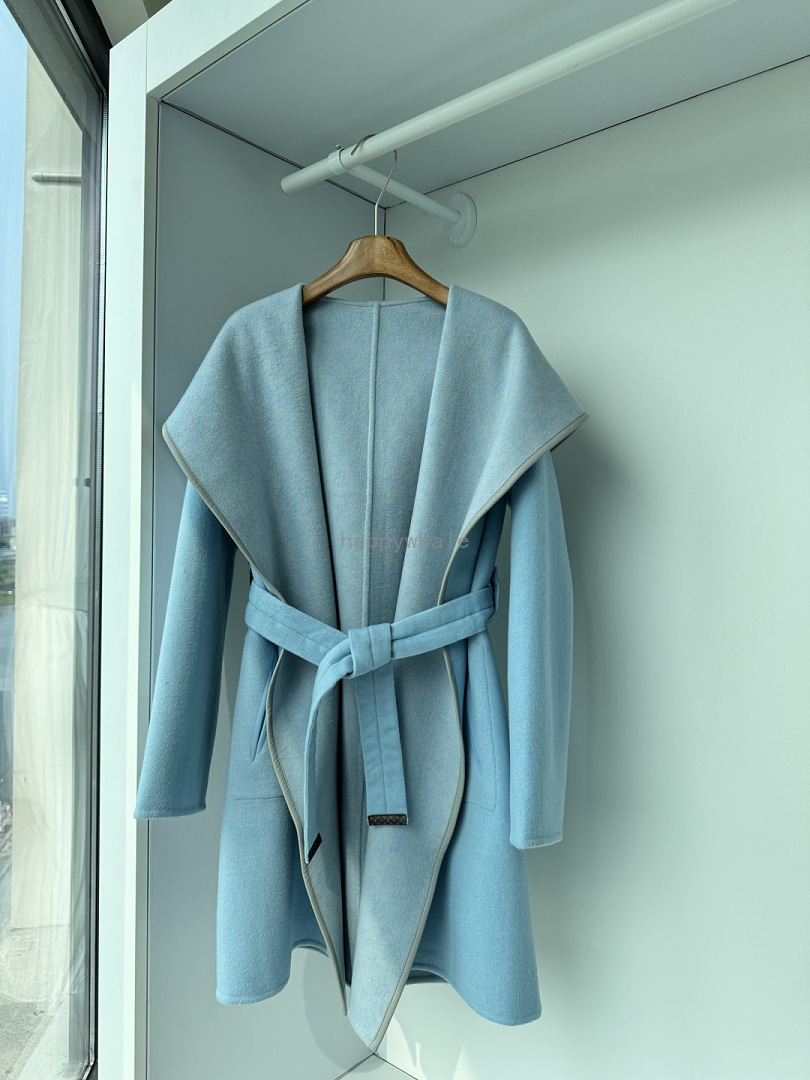 Belted Hooded Wrap Coat