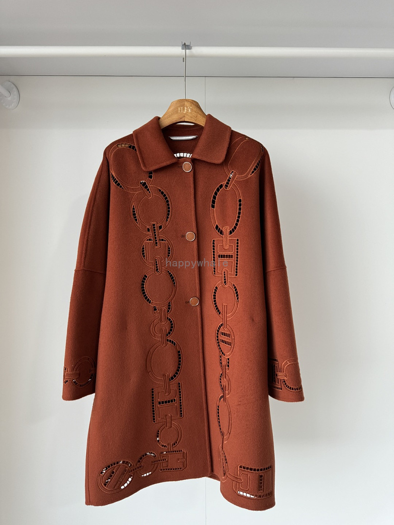 Chain Cutout Long Coat