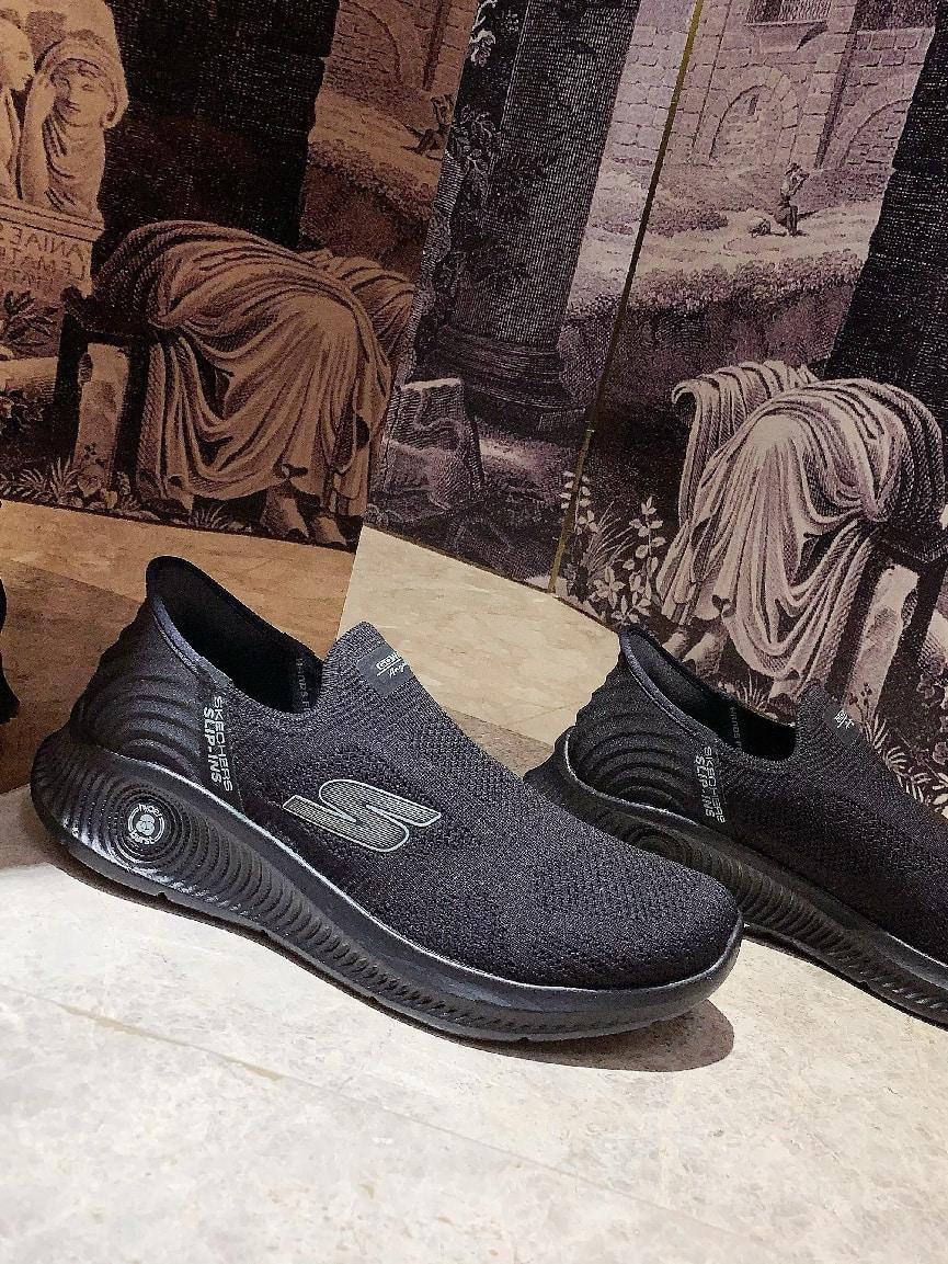 Skechers Slip-ins Black Knit Sneaker