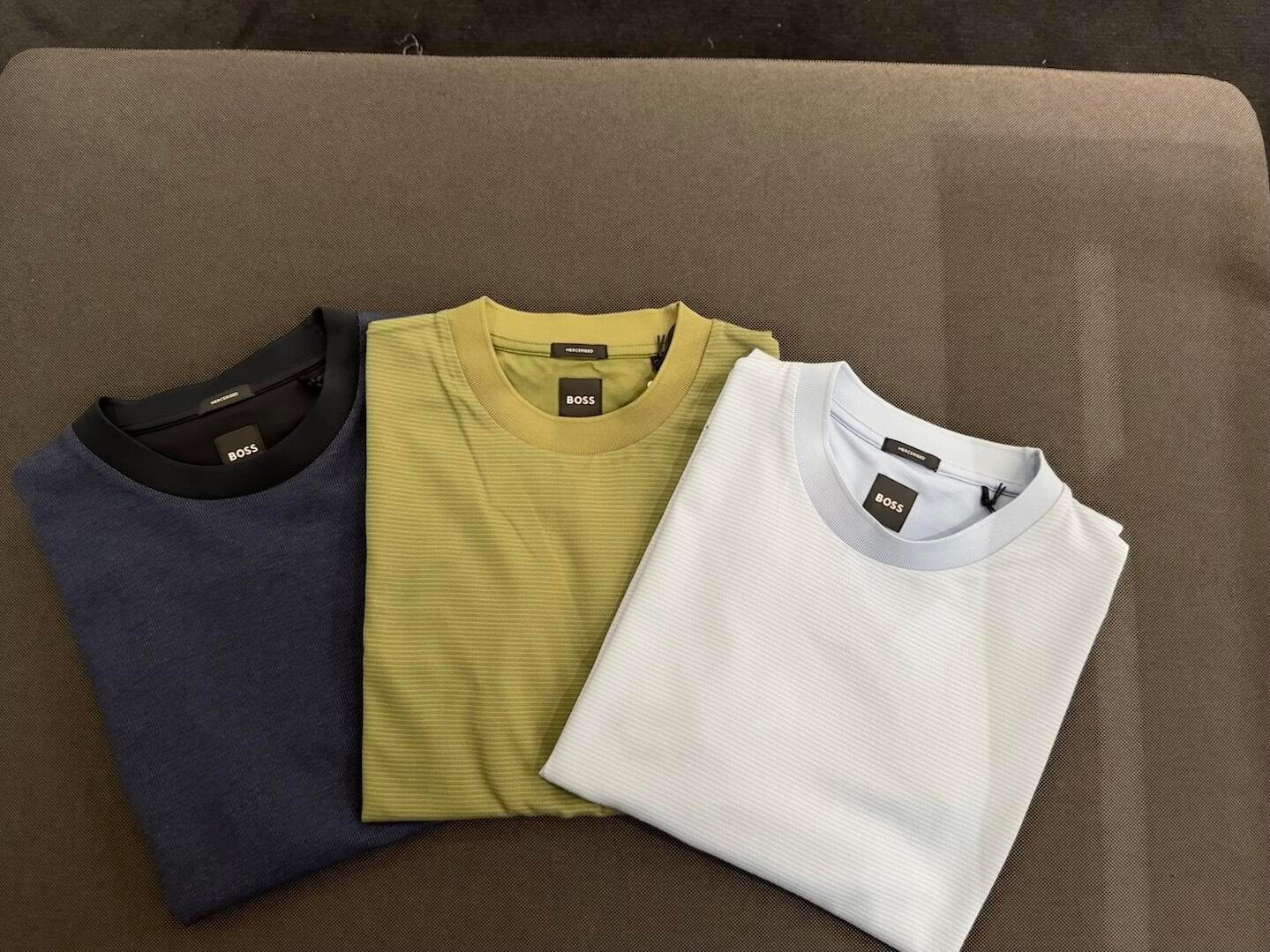BOSS Textured Plain T-Shirt