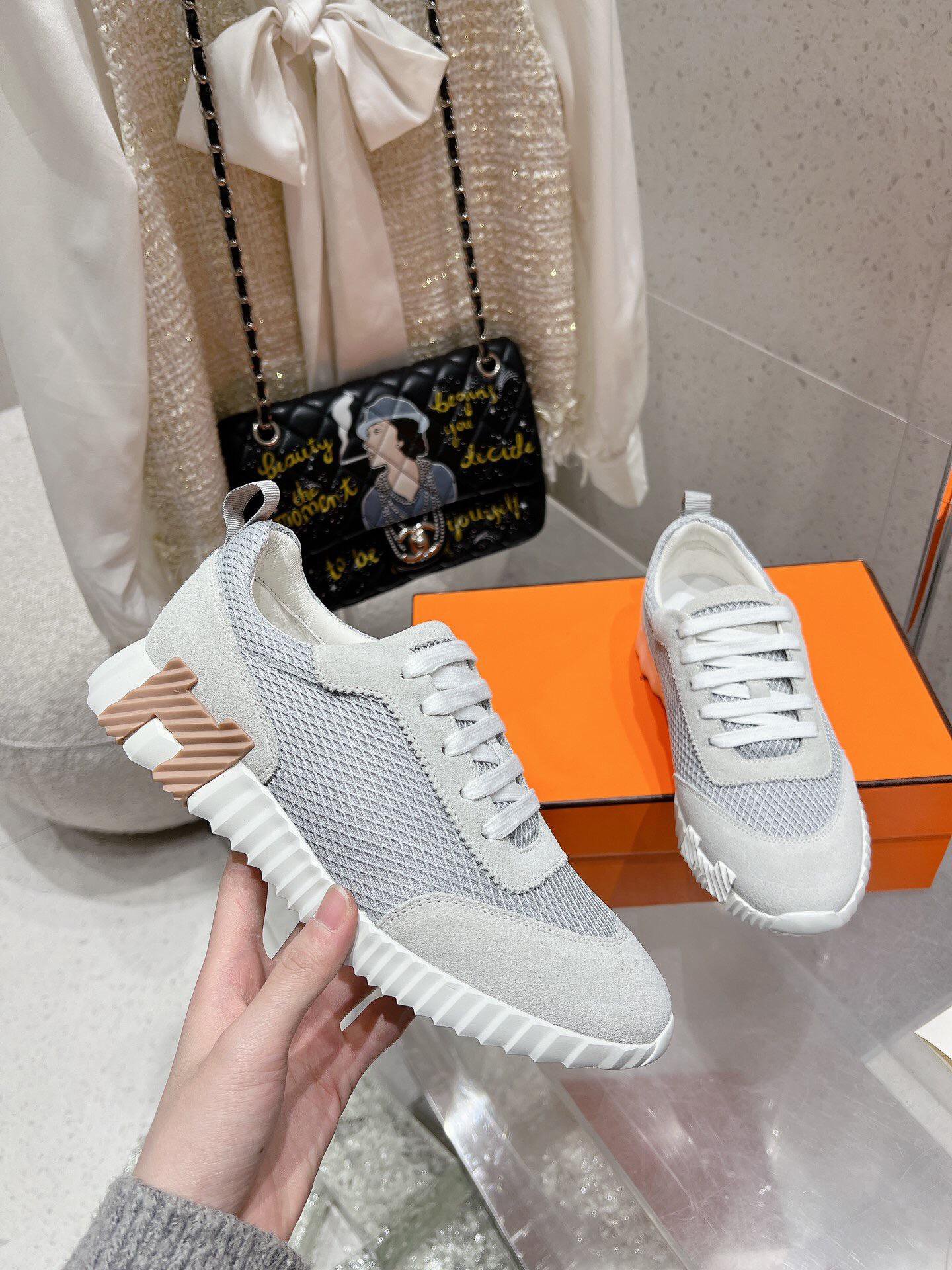 Light Gray Mesh Low-Top Sneakers
