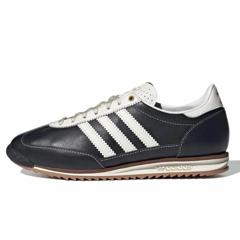 adidas Black and White Three-Stripe Sneaker