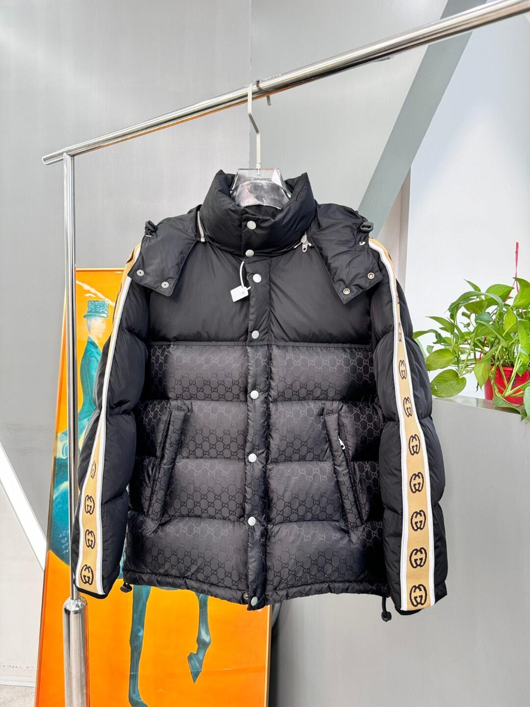 Gucci Monogram Hooded Puffer Jacket